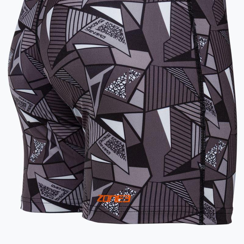 Дамски бански костюм от една част ZONE3 OWS Renew Short Leg Knee Skin black/white  5
