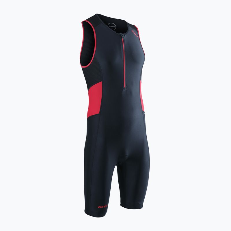 Мъжки костюм за триатлон ZONE3 Activate Trisuit black/red