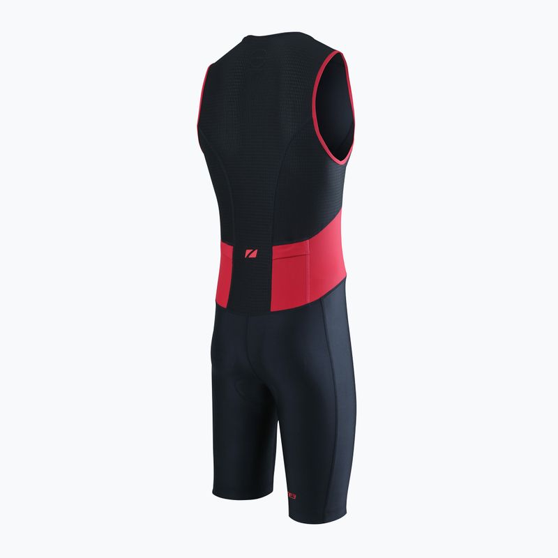 Мъжки костюм за триатлон ZONE3 Activate Trisuit black/red 3