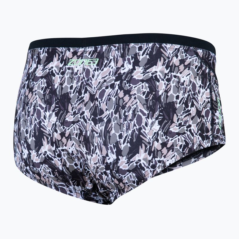 Мъжки боксерски за плуване ZONE3 Pacific Koa Brief Shorts black/green 2
