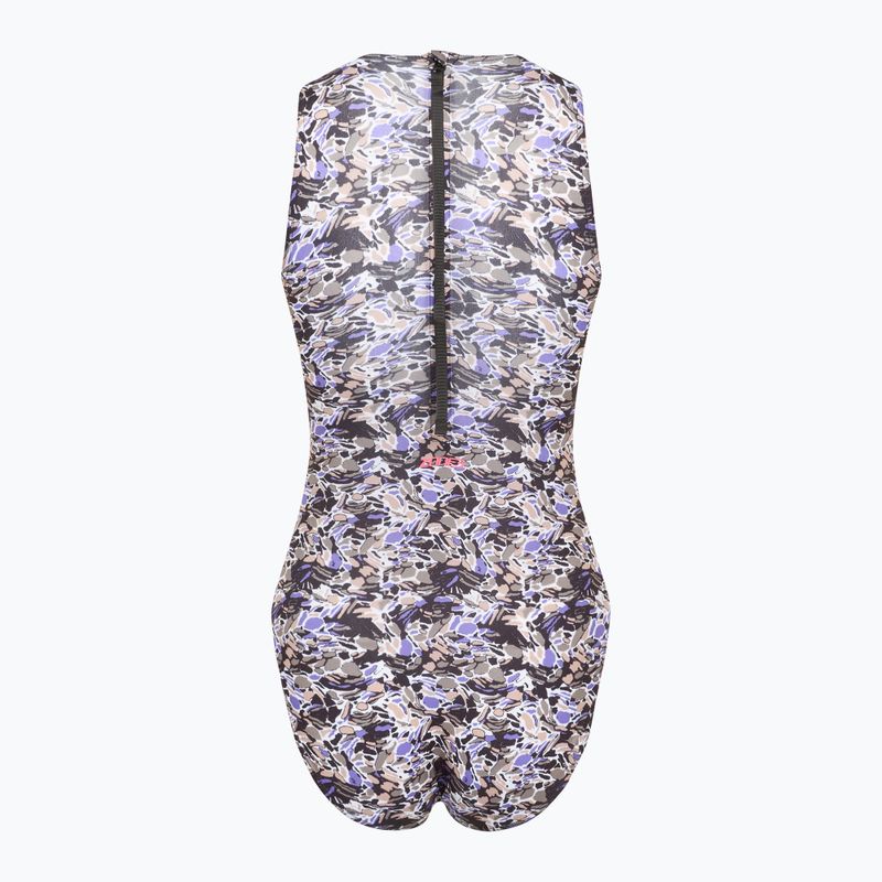 Дамски бански костюм от една част ZONE3 Pacific Koa High Neck black/green 2