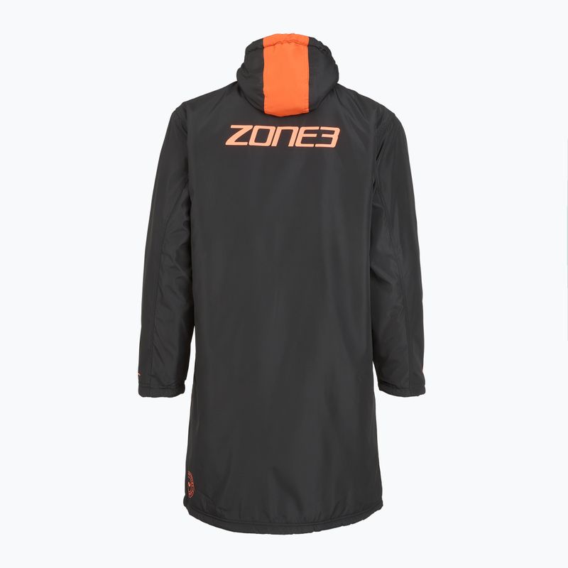 Парка ZONE3 Recycled Robe Parka black/grey/orange 2