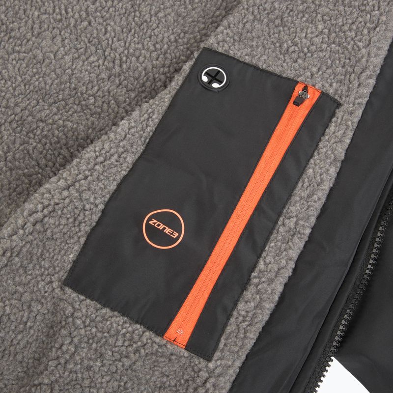 Парка ZONE3 Recycled Robe Parka black/grey/orange 7