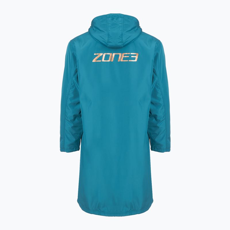 Дълго яке ZONE3 Recycled Thermo-tech Robe Parka teal/copper 2