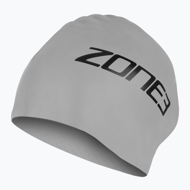 Шапка за плуване ZONE3 Extra Long Hair silver