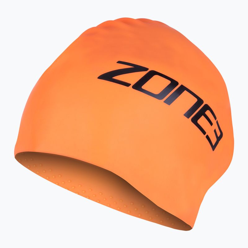 Шапка за плуване с дълъг косъм ZONE3 Extra Long Hair hi-vis orange