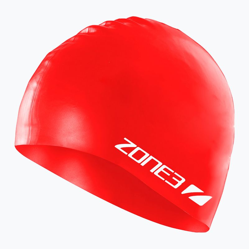 Шапка за плуване ZONE3 Silicone Swim Cap red