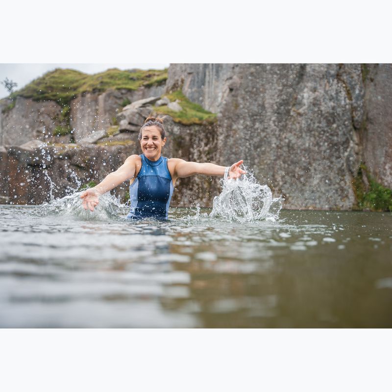 Дамски цял костюм за плуване ZONE3 Yulex Kneeskin multi blue/white 6