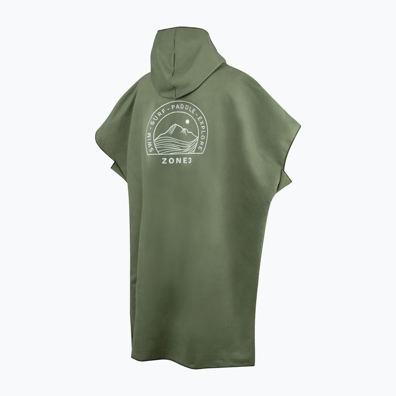Пончо ZONE3 Microfibre Changing Robe khaki/white 2