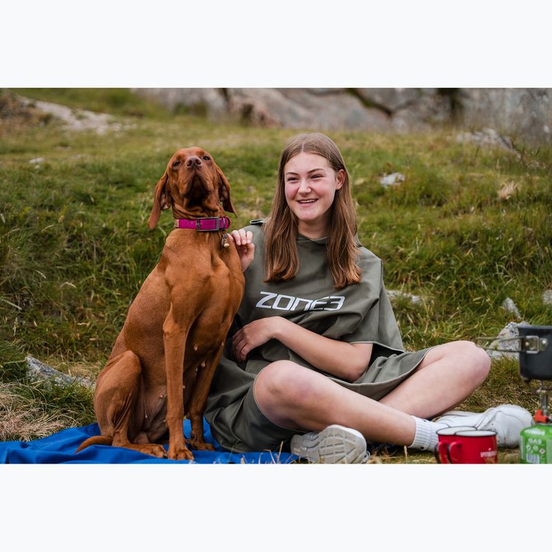 Пончо ZONE3 Microfibre Changing Robe khaki/white 3