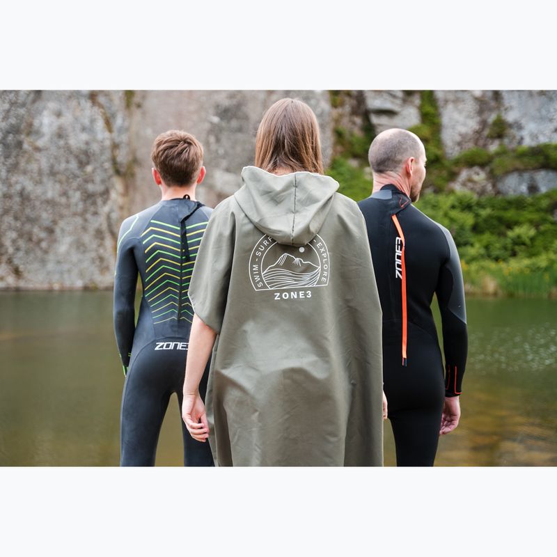 Пончо ZONE3 Microfibre Changing Robe khaki/white 5