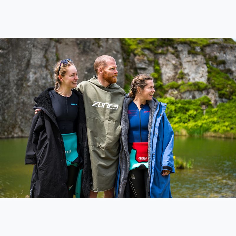 Пончо ZONE3 Microfibre Changing Robe khaki/white 7