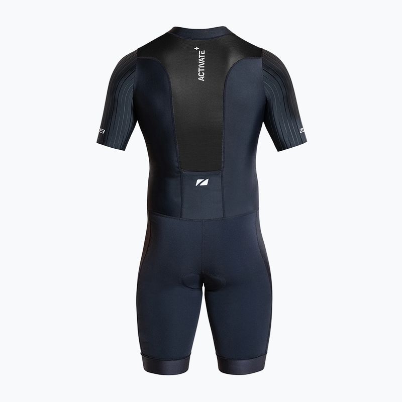 Мъжки гащеризон за триатлон ZONE3 Activate+ Trisuit black 2