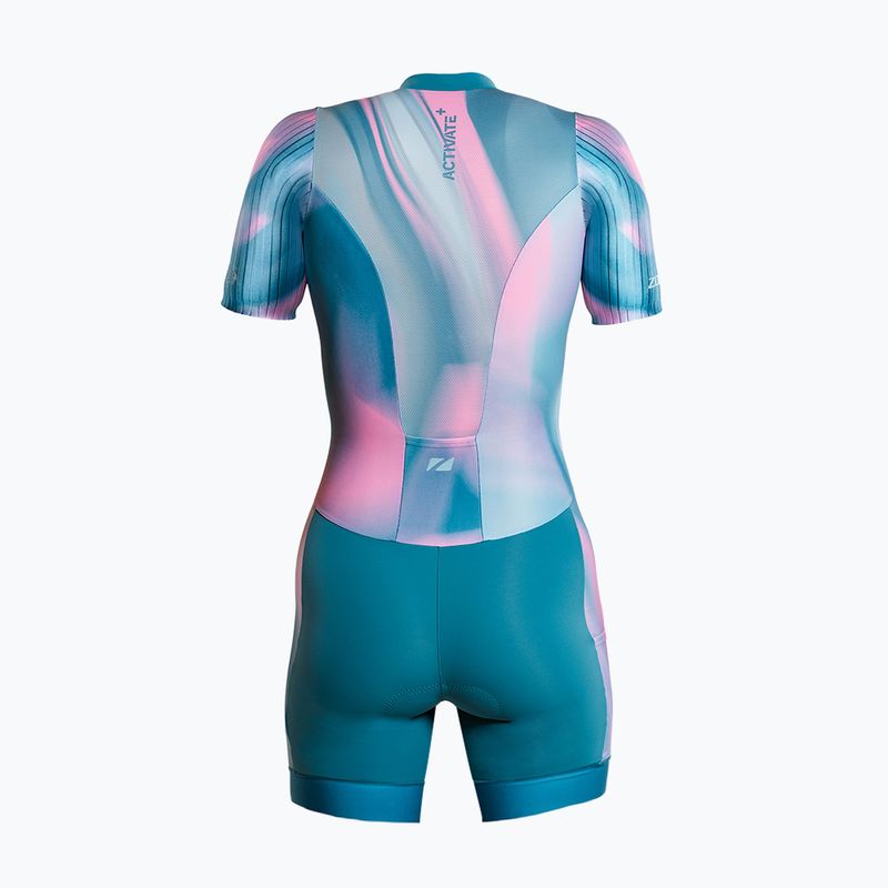 Дамски гащеризон за триатлон ZONE3 Activate+ Trisuit print 2