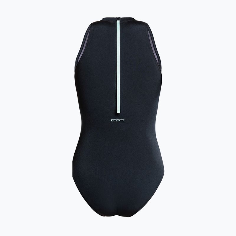Дамски цял костюм за плуване ZONE3 High Neck Costume black 2