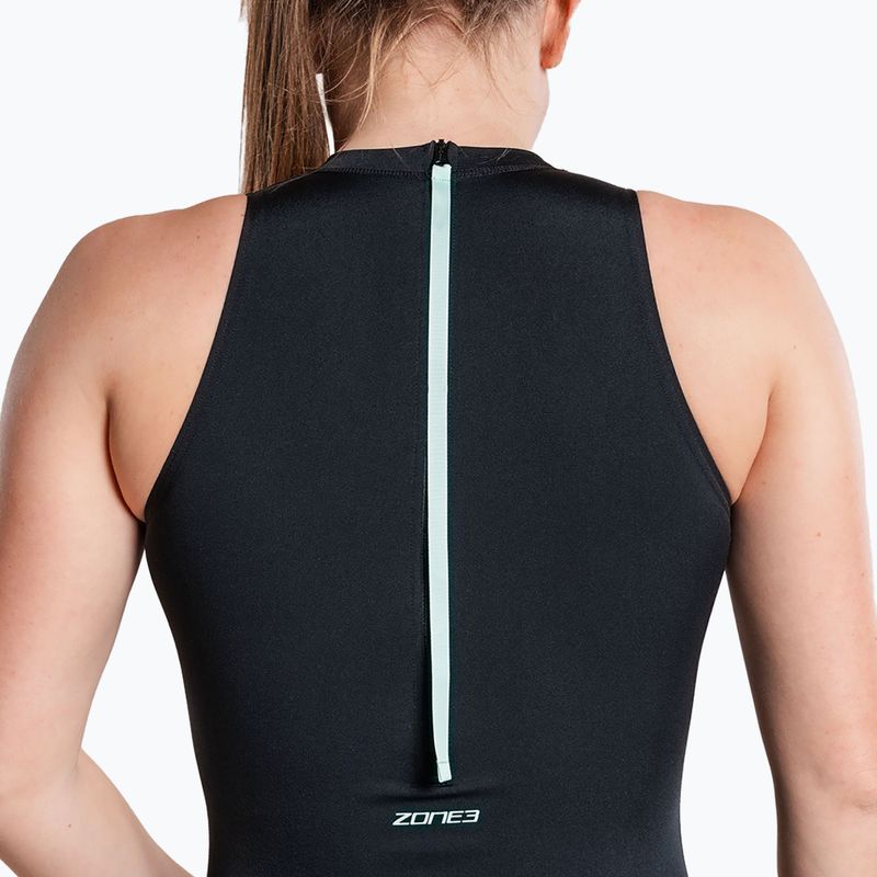 Дамски цял костюм за плуване ZONE3 High Neck Costume black 7