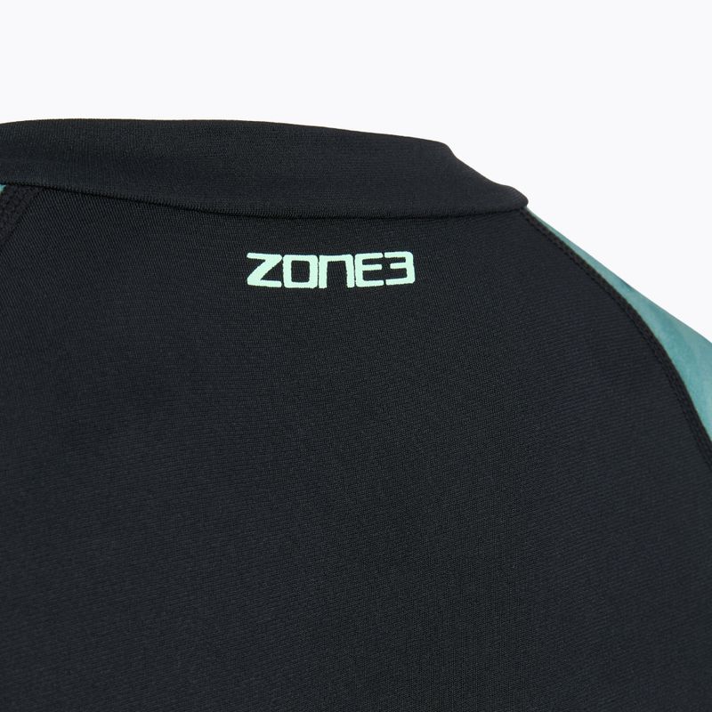 Дамски цял костюм за плуване ZONE3 Long Sleeve teal tie dye 4