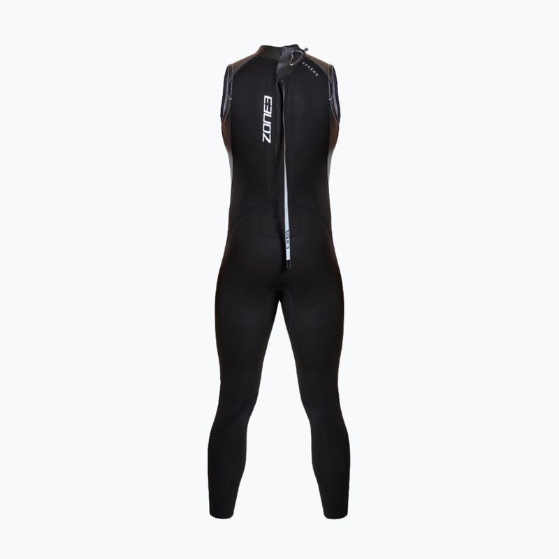 Мъжки неопренов костюм за триатлон ZONE3 Glide Sleeveless Wetsuit black/grey 2