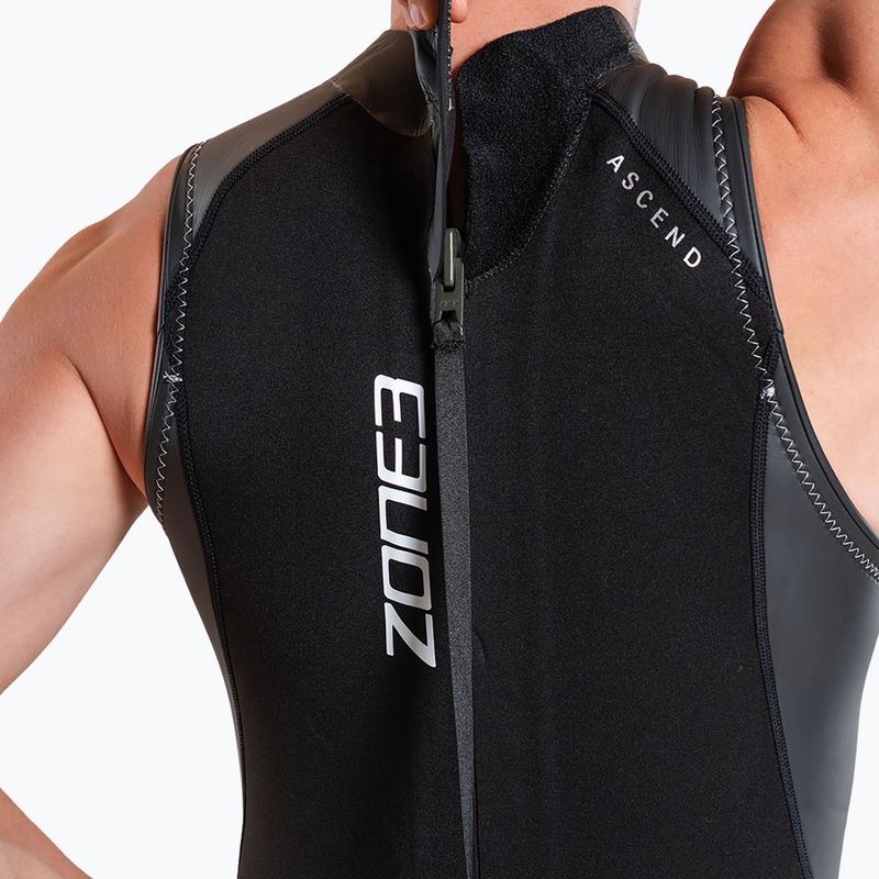 Мъжки неопренов костюм за триатлон ZONE3 Glide Sleeveless Wetsuit black/grey 7