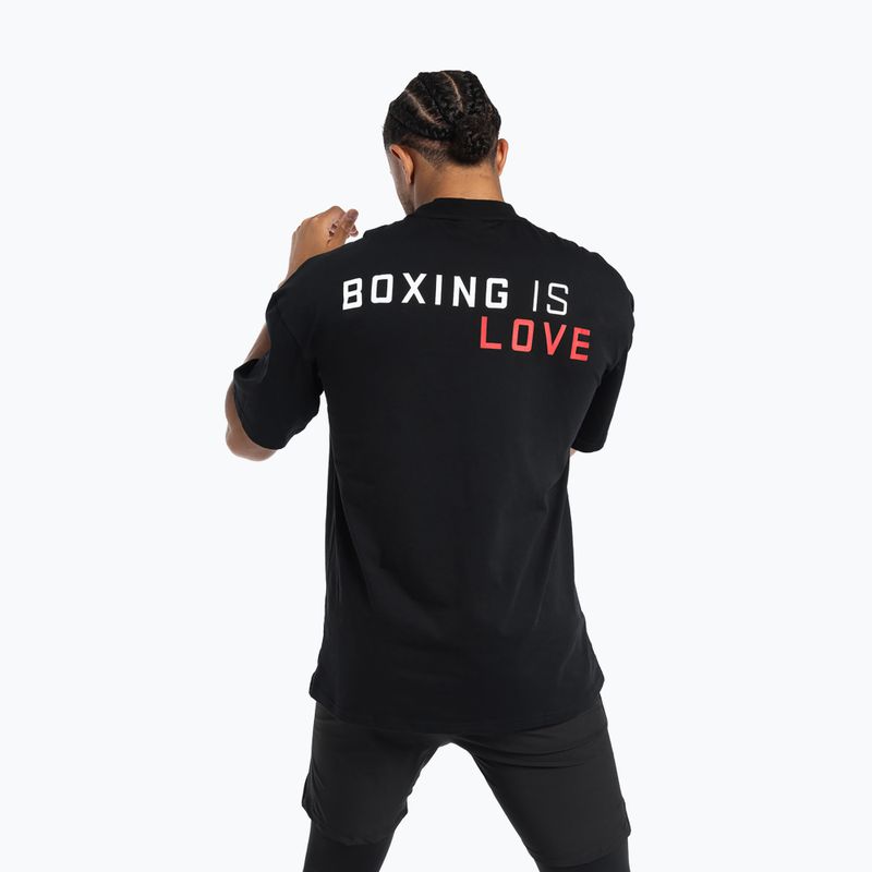 Мъжка тениска Boxraw Boxing is Love Oversized Black 3