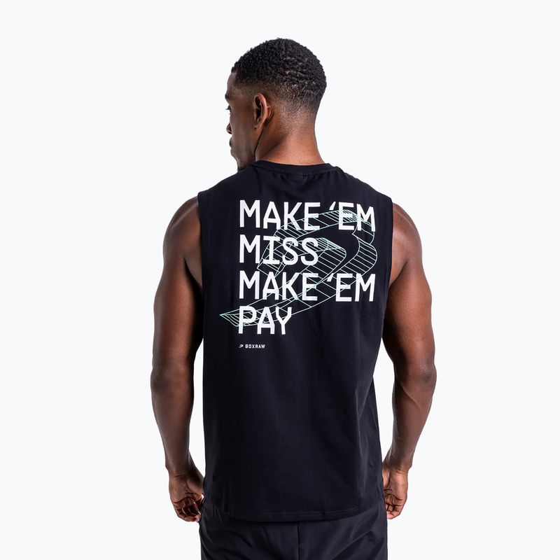 Мъжка тениска BOXRAW Make 'Em Miss Muscle black 3