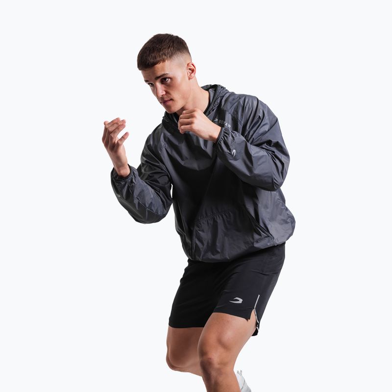 Мъжки суитшърт BOXRAW Genaro Oversized Windbreaker Hoodie charcoal 4
