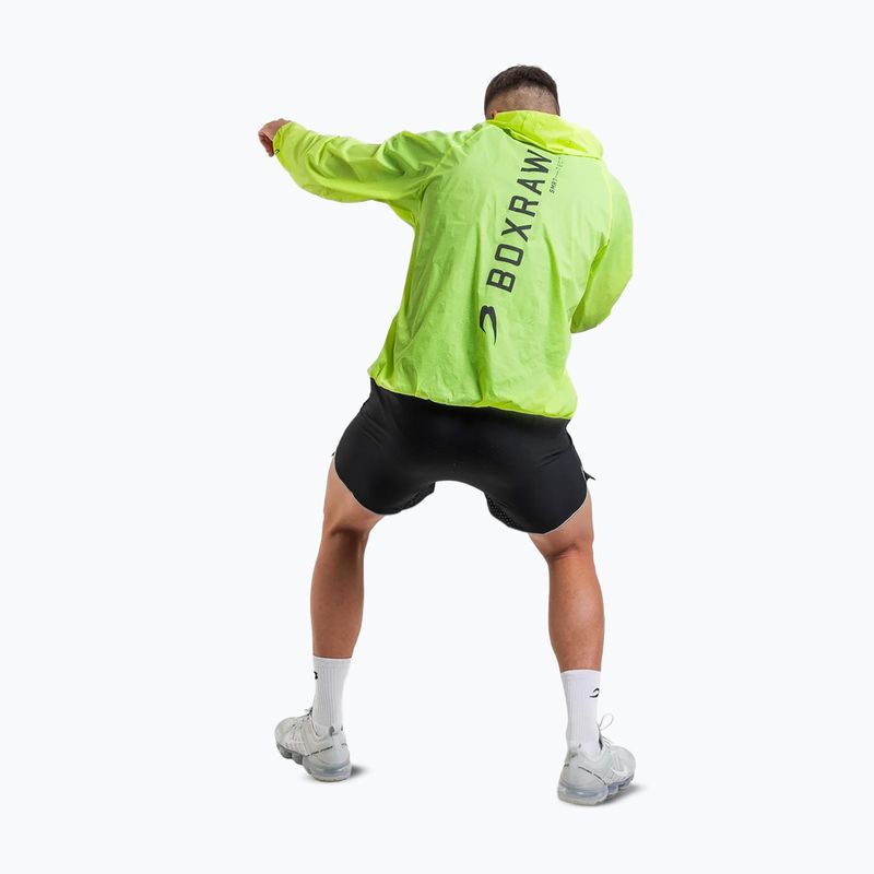 Мъжко ветроустойчиво яке BOXRAW Genaro Oversized Windbreaker Hoodie неоново жълто 2