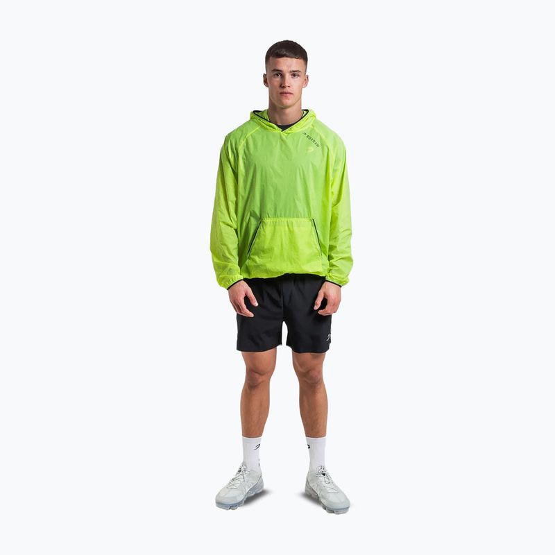 Мъжко ветроустойчиво яке BOXRAW Genaro Oversized Windbreaker Hoodie неоново жълто 3