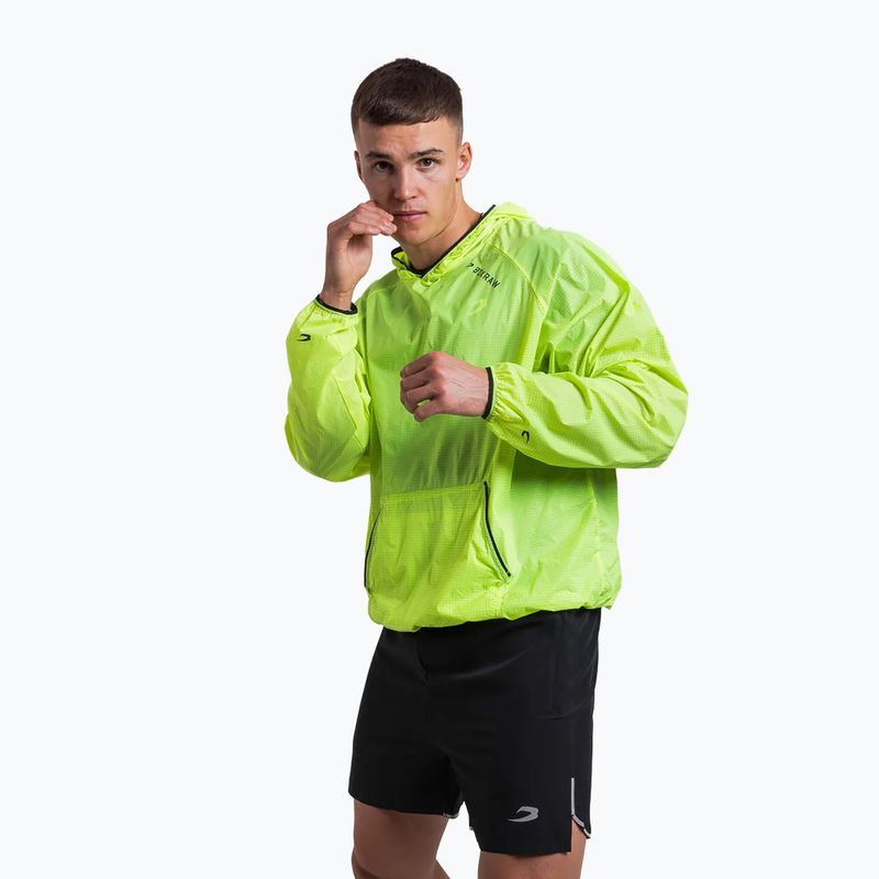 Мъжко ветроустойчиво яке BOXRAW Genaro Oversized Windbreaker Hoodie неоново жълто 5