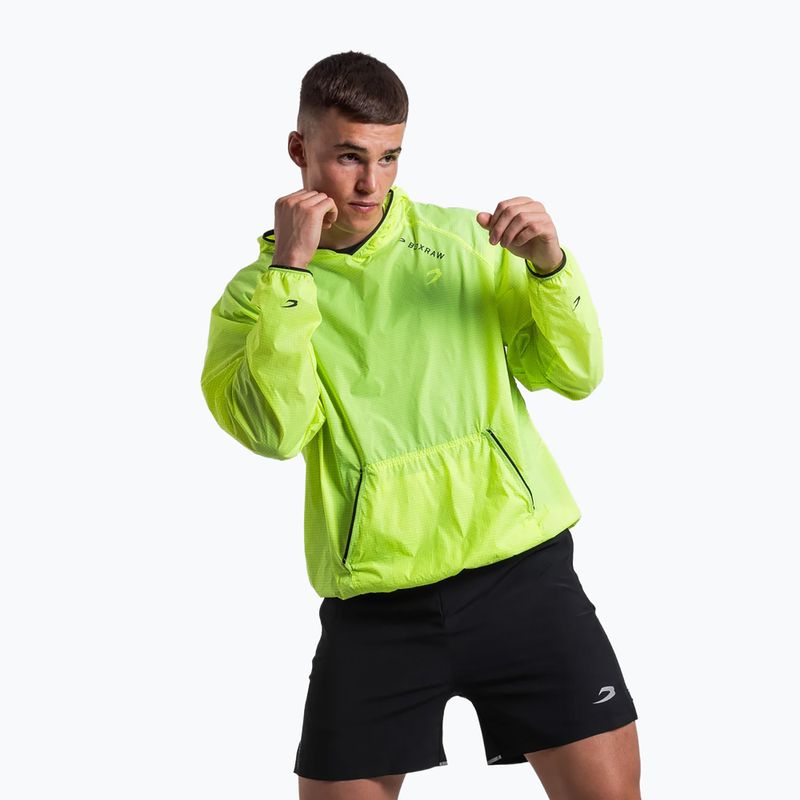 Мъжко ветроустойчиво яке BOXRAW Genaro Oversized Windbreaker Hoodie неоново жълто 6