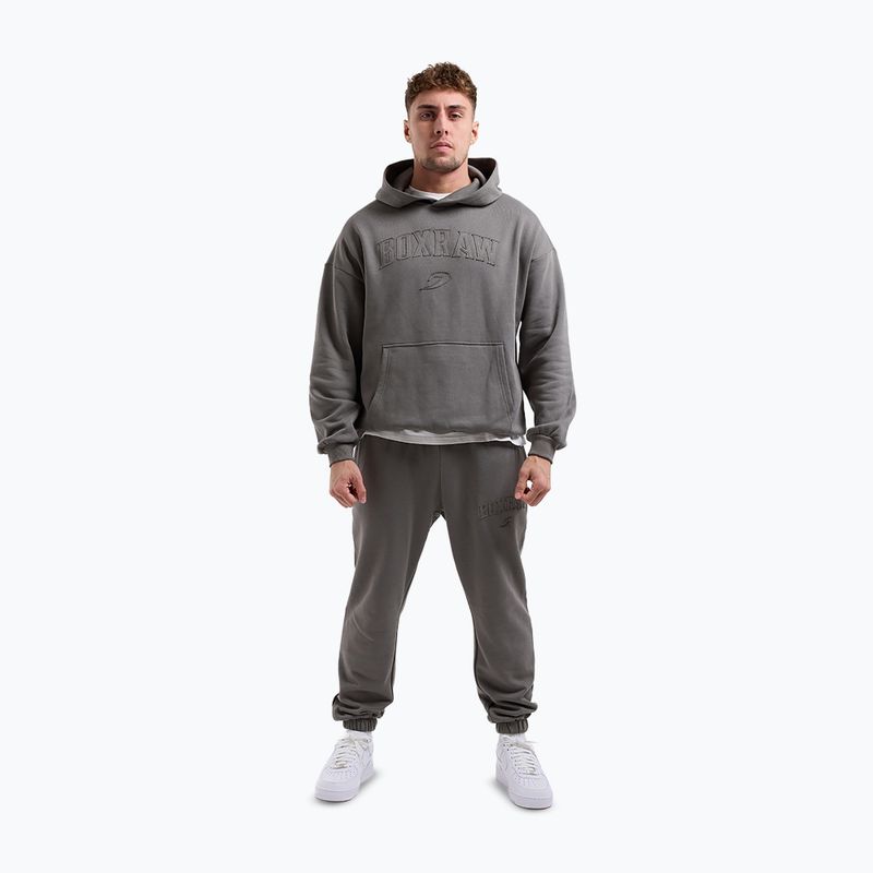 Мъжки суитшърт BOXRAW East Street Hoodie distressed grey 2