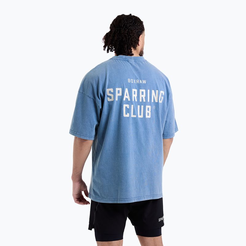Мъжка тениска BOXRAW Sparring Club Oversized washed baby blue 3