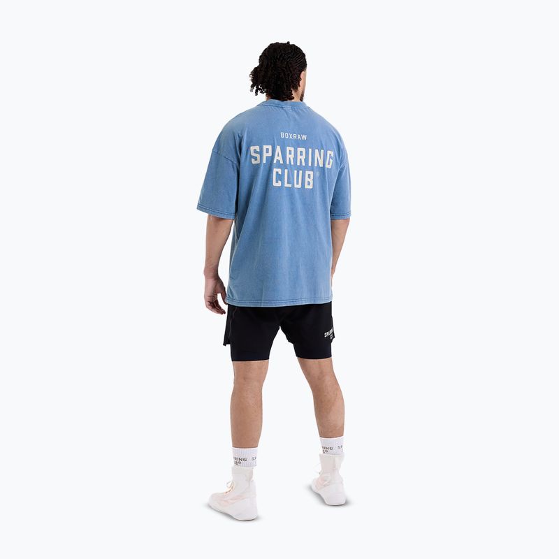 Мъжка тениска BOXRAW Sparring Club Oversized washed baby blue 7