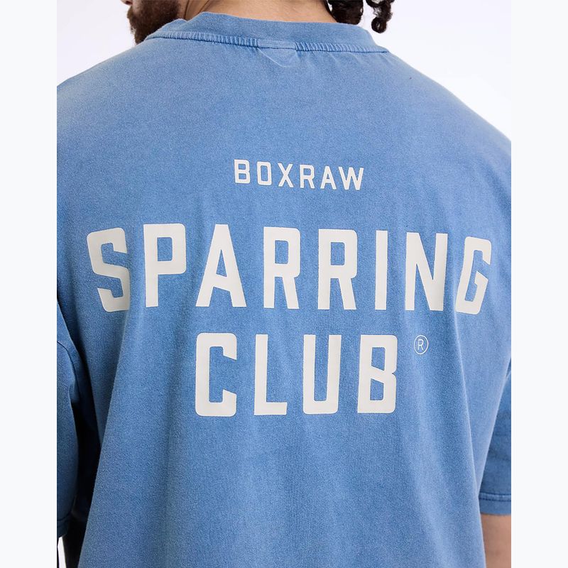 Мъжка тениска BOXRAW Sparring Club Oversized washed baby blue 9