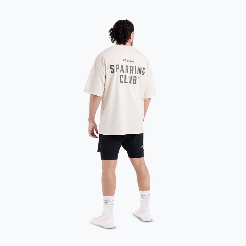 Мъжка тениска BOXRAW Sparring Club Oversized washed beige 3