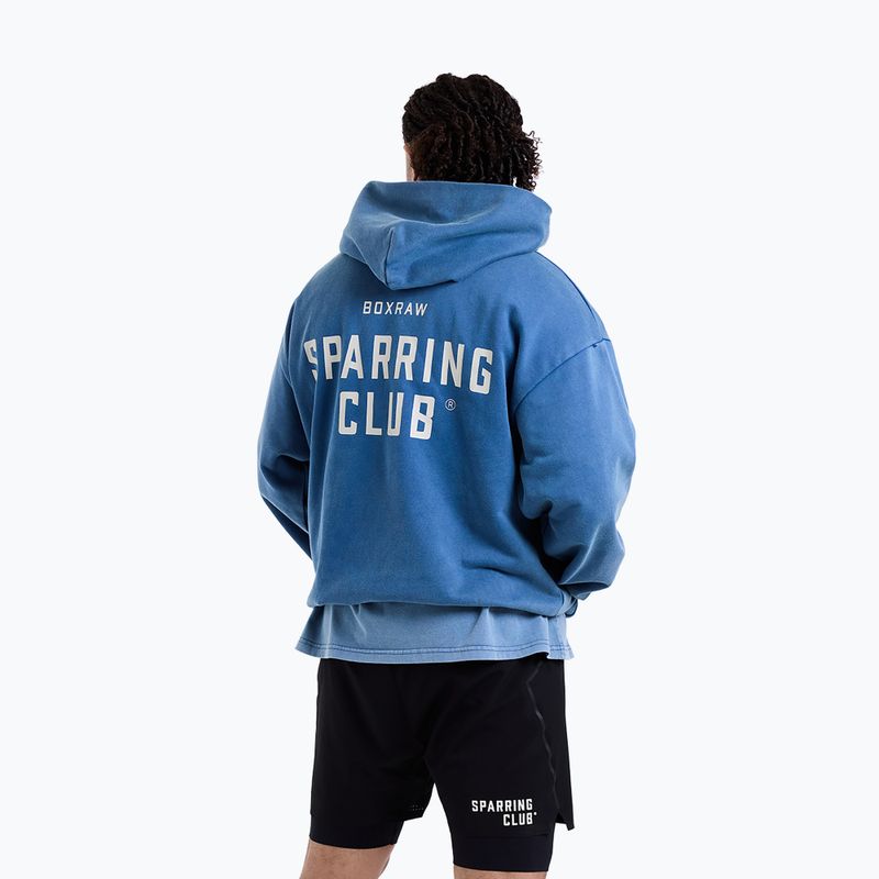Мъжки суитшърт BOXRAW Sparring Club Oversized Hoodie washed baby blue 3
