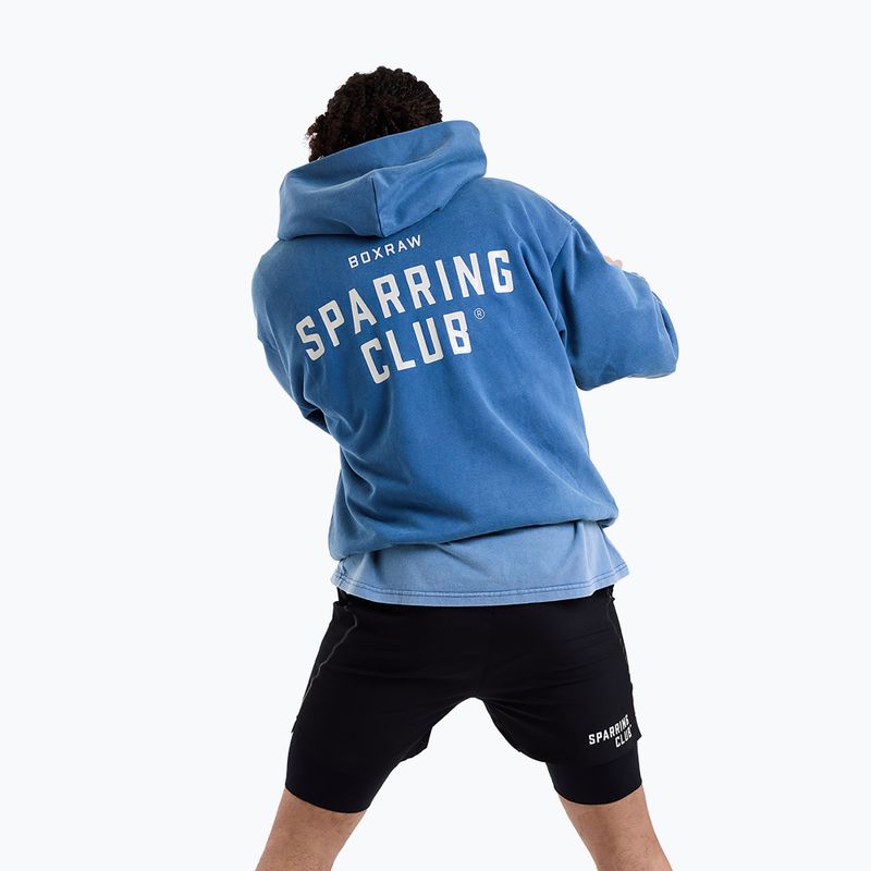 Мъжки суитшърт BOXRAW Sparring Club Oversized Hoodie washed baby blue 5