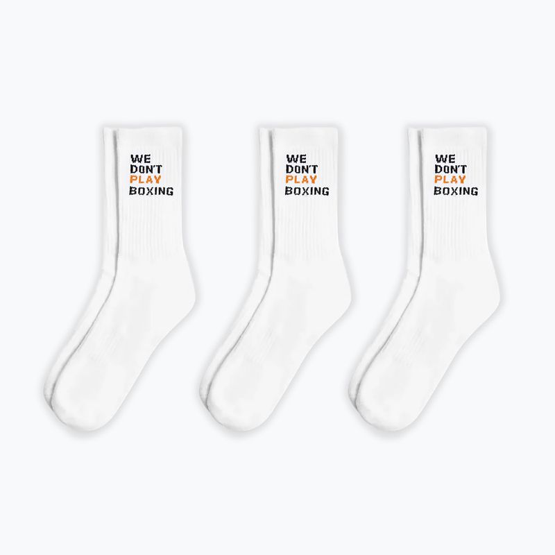 Мъжки чорапи BOXRAW We Don't Play Boxing Crew 3 pairs white 5