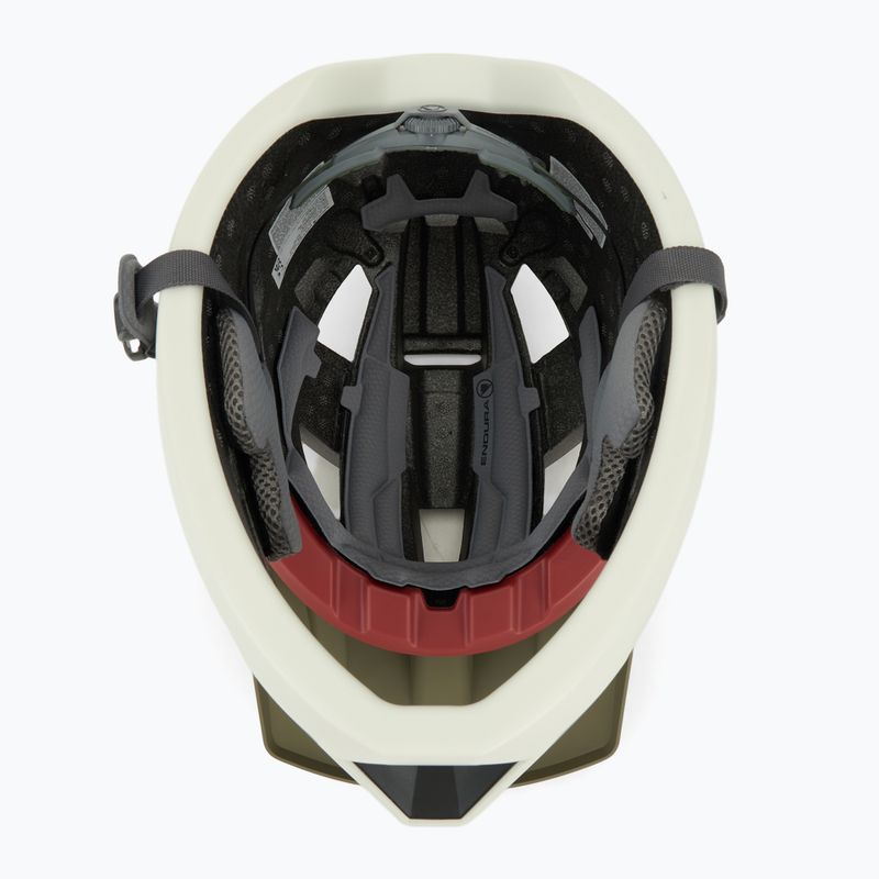 Каска за велосипед Endura Singletrack Full Face туид зелена 5