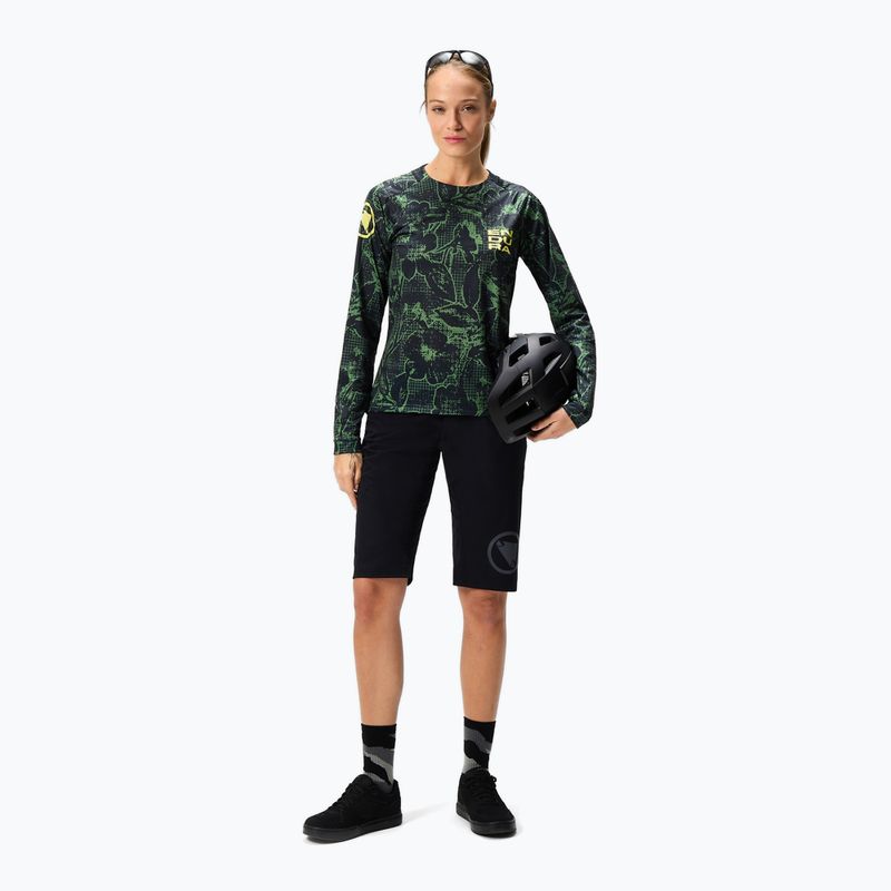 Дамски колоездачен екип с дълъг ръкав Endura Floral Ltd W black 2