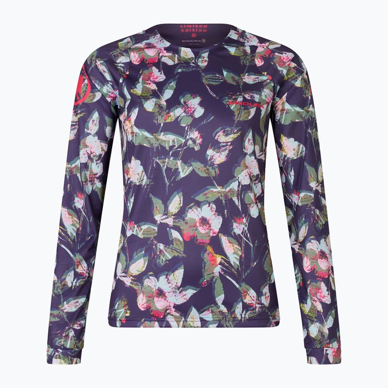 Дамски колоездачен екип с дълъг ръкав Endura Floral Ltd W bramble 4