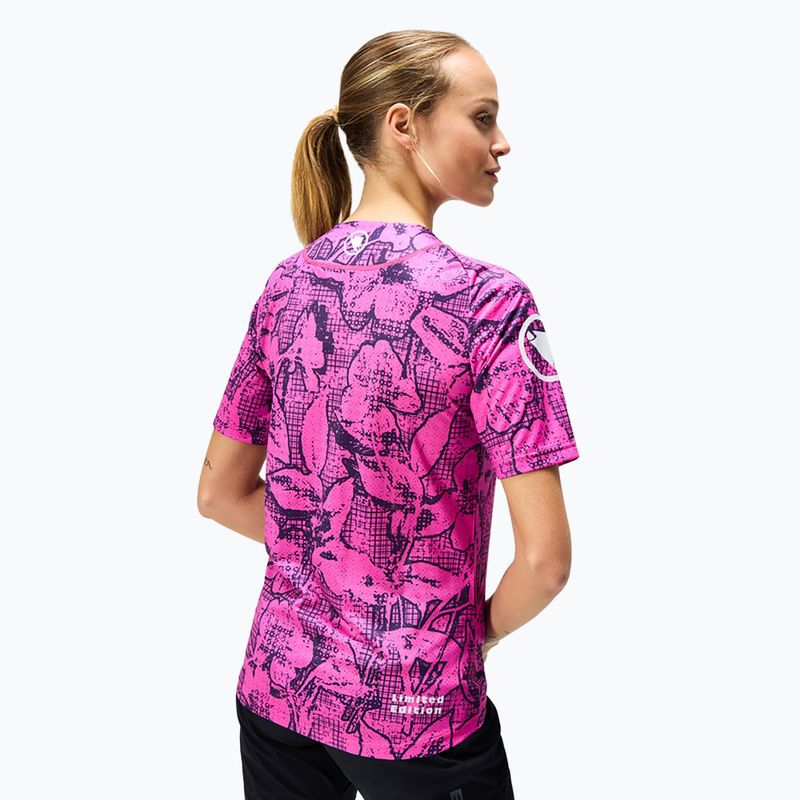 Дамско колоездачно трико Endura Grid Floral Ltd W pink pop 3