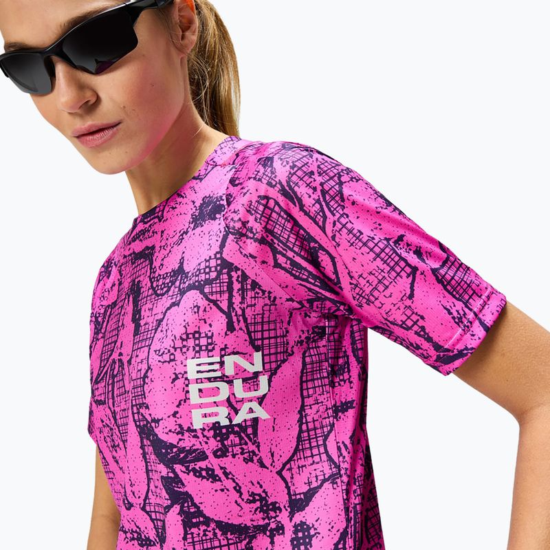 Дамско колоездачно трико Endura Grid Floral Ltd W pink pop 5