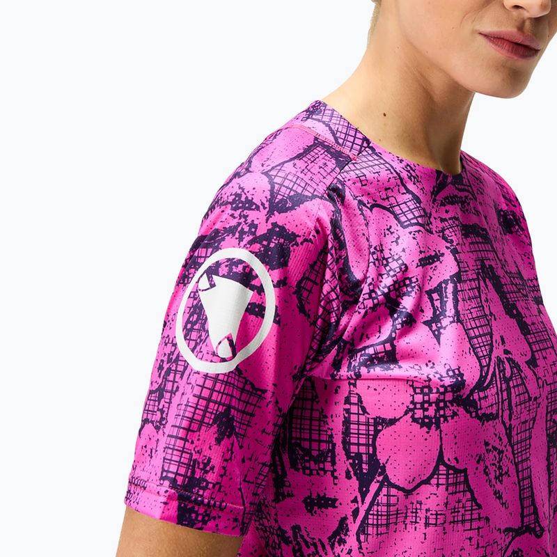 Дамско колоездачно трико Endura Grid Floral Ltd W pink pop 6