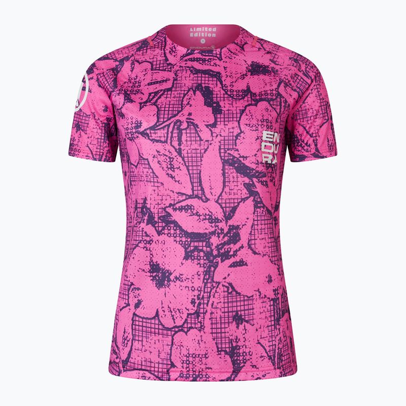 Дамско колоездачно трико Endura Grid Floral Ltd W pink pop 7