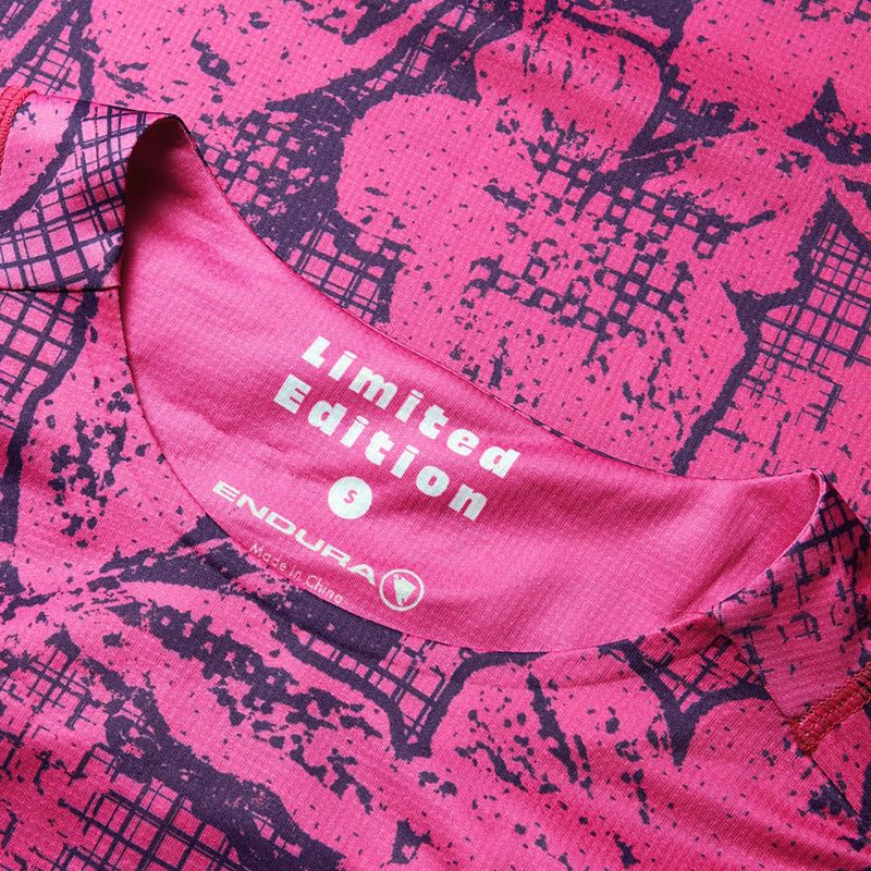 Дамско колоездачно трико Endura Grid Floral Ltd W pink pop 9