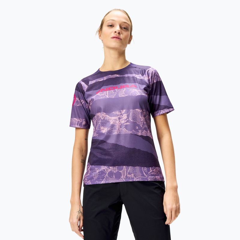 Дамско колоездачно трико Endura Patchwork Ltd W bramble