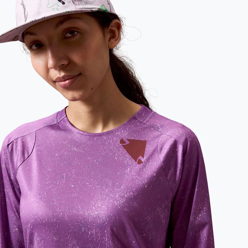 Дамска блуза с дълъг ръкав за колоездене Endura Singletrack Print W end purple 5