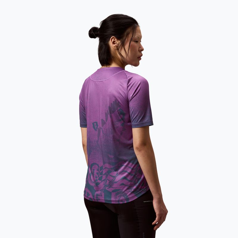 Дамска тениска за колоездене Endura Singletrack Print W end purple 4