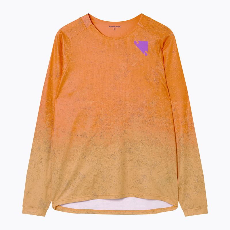 Мъжка блуза с дълъг ръкав за колоездене Endura Singletrack Print end orange 6
